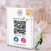 Gold Scissors Connect With Us QR Code Social Media