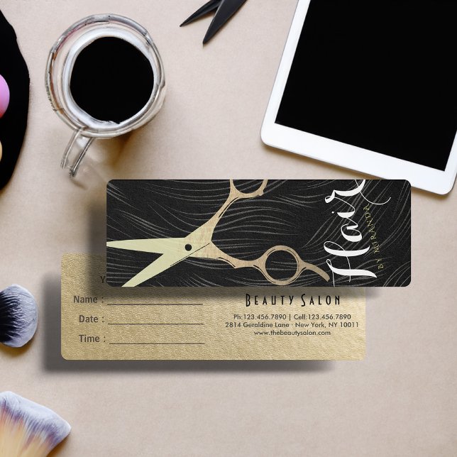 Gold Scissors Hair Salon Hairstylist Appointment (Creator Uploaded)