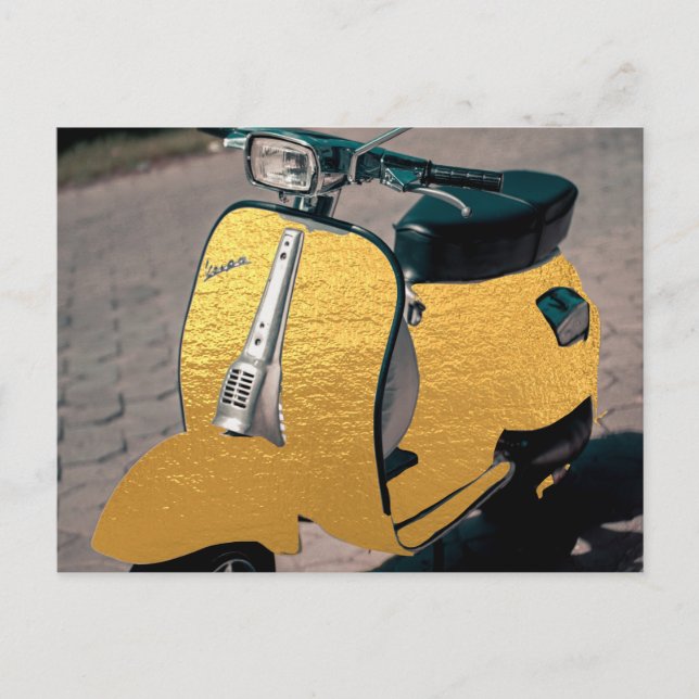 gold scooter postcard (Front)