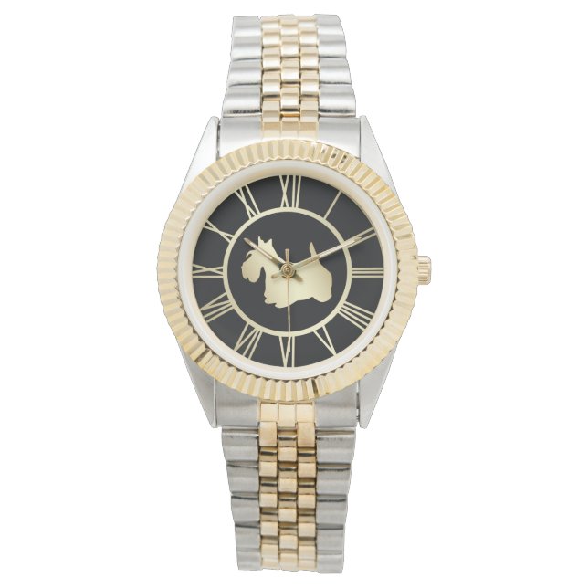 Gold Scottie Dog Watch (Front)