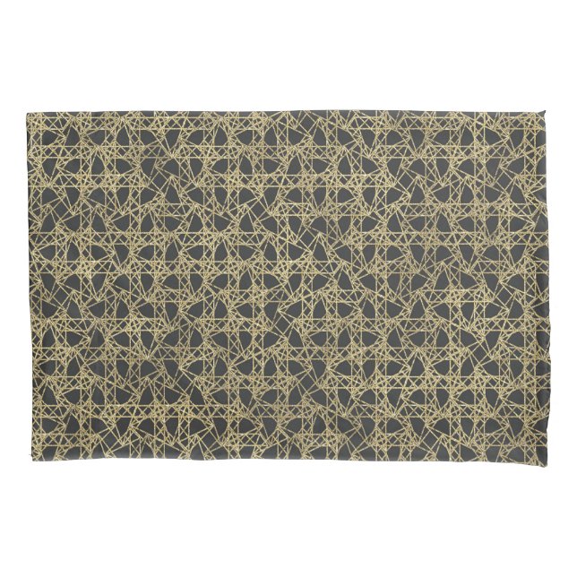 Gold Scratch Golden Modern Glamour Unique Elegant Pillowcase (Front)