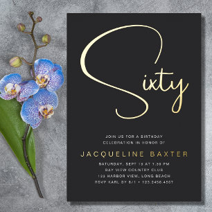 Gold Script 60th Birthday Party