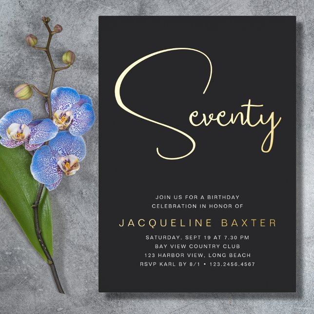 Gold Script 70th Birthday Party (Creator Uploaded)