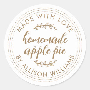 Gold Script Apple Pie Food Label