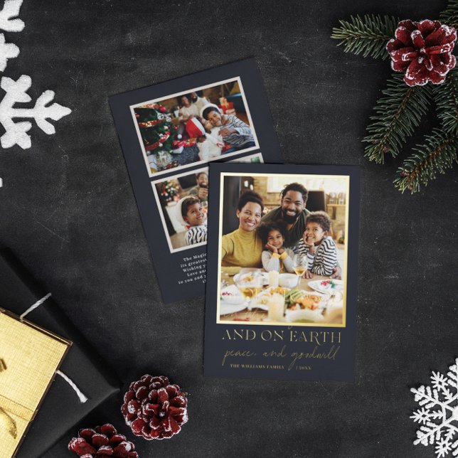 Gold Script | Glory to God Christmas Holiday Photo (Creator Uploaded)