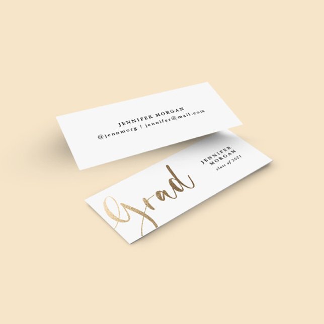 Gold Script Graduation Name Card (Creator Uploaded)