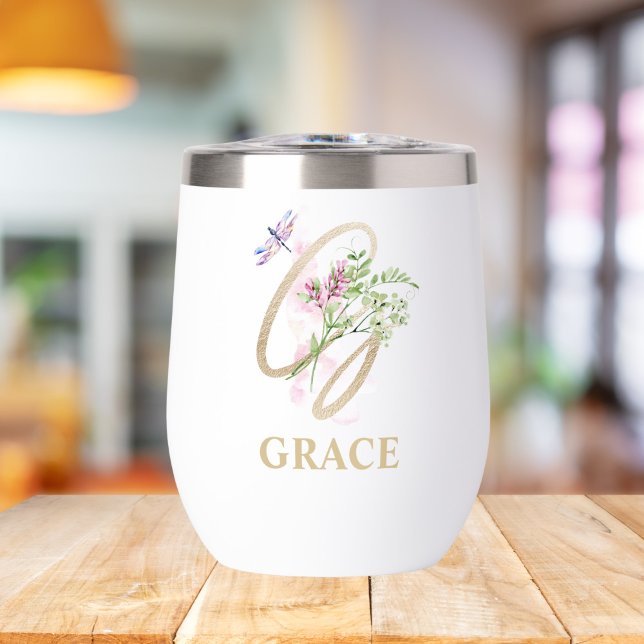 Gold Script Letter G Monogram Personalised Name (Creator Uploaded)