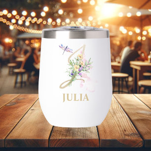 Gold Script Letter J Monogram Personalised Name