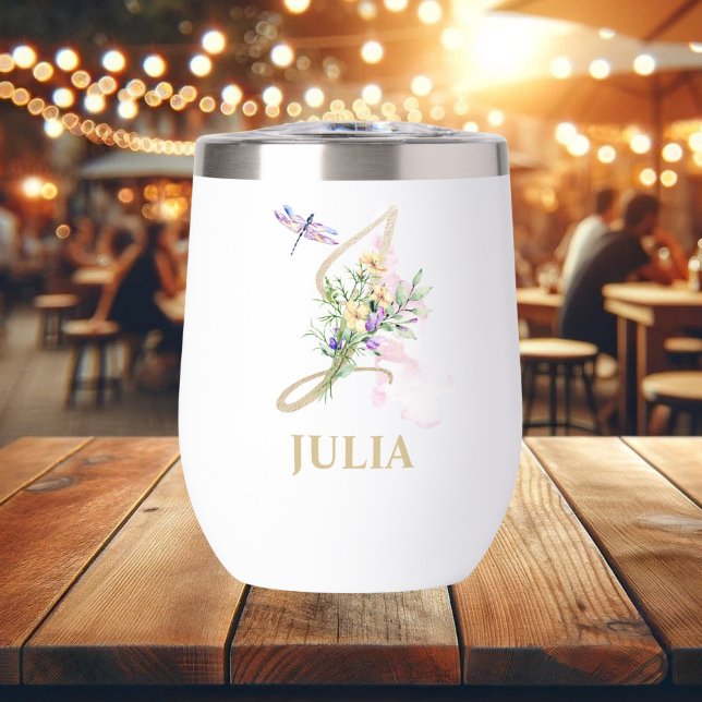 Gold Script Letter J Monogram Personalised Name (Creator Uploaded)