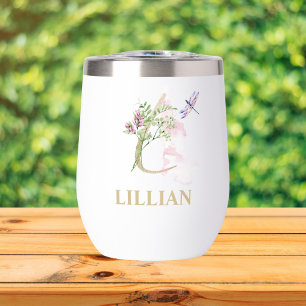 Gold Script Letter L Monogram Personalised Name