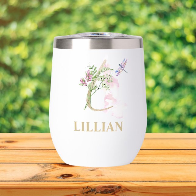 Gold Script Letter L Monogram Personalised Name (Creator Uploaded)