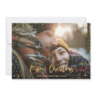 Gold script merry Christmas stars 1 photo elegant