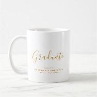 Gold Script Modern Graduation Party Favour