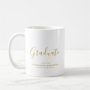 Gold Script Modern Graduation Party Favour Coffee Mug
