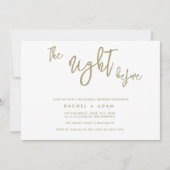 Gold Script Modern Rehearsal Dinner Invitation | Zazzle