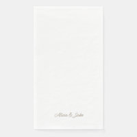 Gold Script Names Personalised Wedding