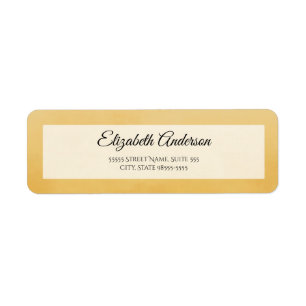 Gold Script Return Address Label