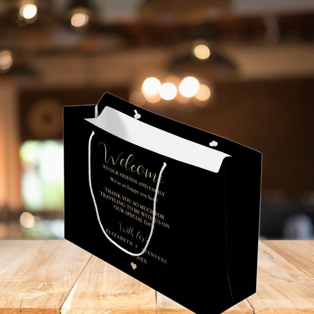 Gold script wedding welcome bag hotel guest bags  (Creator Uploaded)