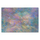 Gold Scroll Work on Purple, Pink, Blue Decoupage