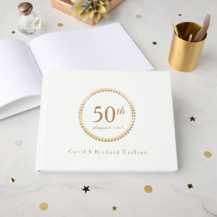 Gold Seal 50th Wedding Anniversary Guest Book