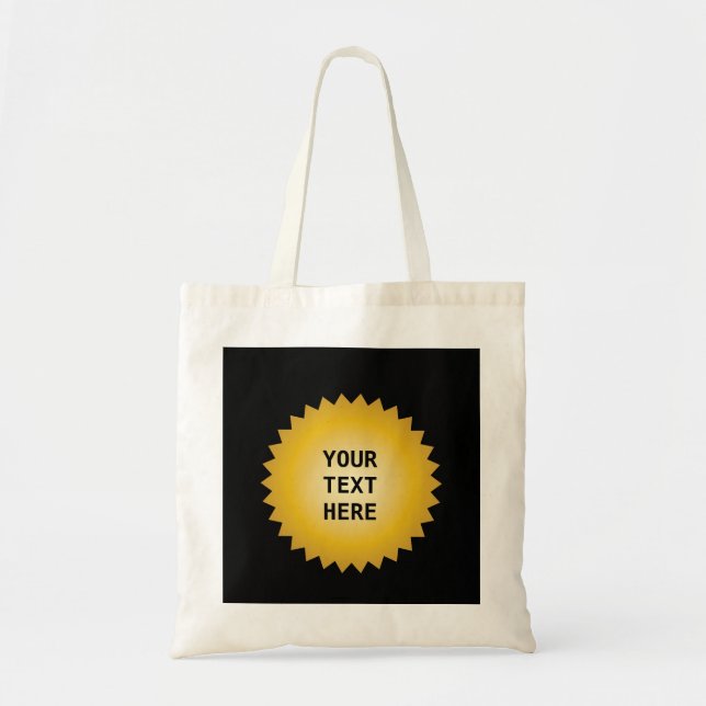 Gold Seal Award with any text Tote Bag (Front)