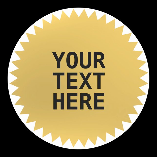Gold Seal award with custom text (Creator Uploaded)