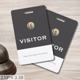 Gold Seal Professional Visitor Badge ID Badge