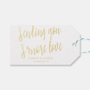 Gold "Sending you s'more love" Wedding Favour Tag