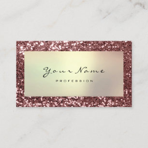 Gold Sepia Glitter Makeup Artist Lashes Red Bean Business Card