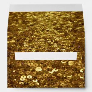 Gold Sequin All Over Glitter Look Envelopes