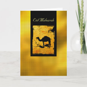 Gold Sequin Eid Mubarak Holiday Card