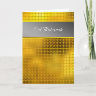 Gold Sequin Eid Mubarak Holiday Card