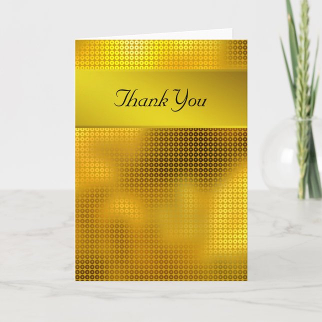 Gold Sequin Thank You Card (Front)