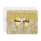 Gold Sequins, Bow & Diamond Wedding Invitation