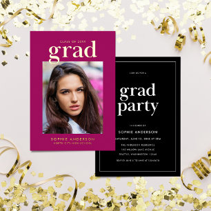 Gold Serif Custom Colour Graduation Party