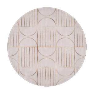 Gold shapes: mid-century modern pattern. cutting board