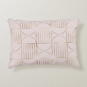 Gold shapes: mid-century modern pattern. decorative cushion