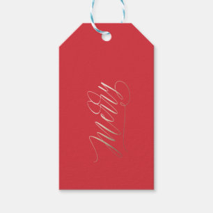 Gold Shimmer Merry Christmas Gift Tag