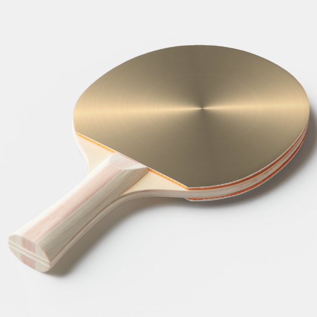 Gold Shine Ping Pong Paddle (Front Angle)