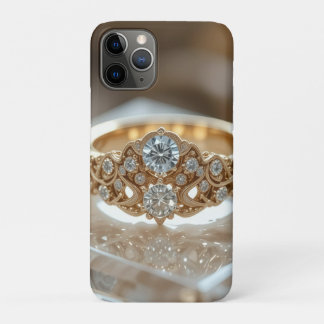 gold shinning diamond ring iPhone 11 pro case