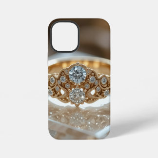 gold shinning diamond ring iPhone 12 mini case