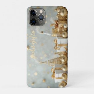 gold shinning presents iPhone 11 pro case