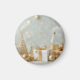 gold shinning presents magnet