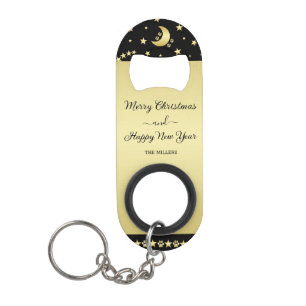 Gold shiny Christmas stars, paws on gold & black