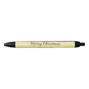 Gold shiny Christmas stars, paws on gold & black Ink Pen
