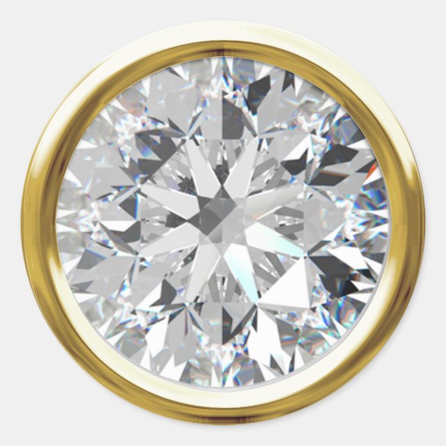 Gold Shiny Diamond Envelope Seal (Front)