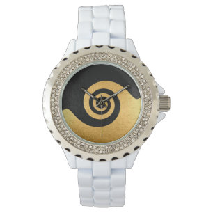 Gold Shiny Radial Steel Metal 3 Watch