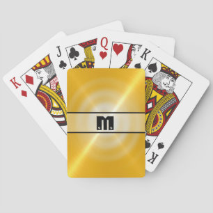 Gold Shiny Stainless Steel Metal 2 Playing Cards