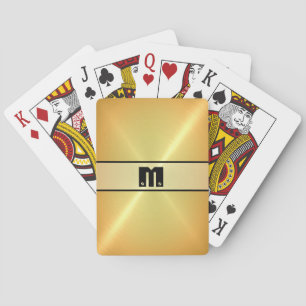 Gold Shiny Stainless Steel Metal 3 Playing Cards