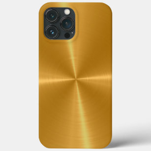 Gold Shiny Stainless Steel Metal iPhone 13 Pro Max Case